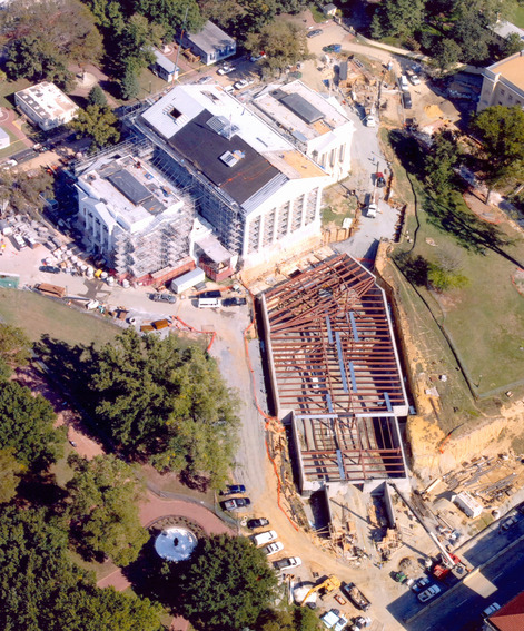 New visitor center under construction and Capitol under restoration 